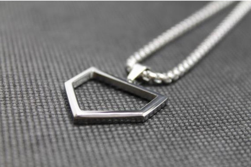 Home Plate Pendant - SILVER