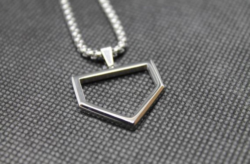 Home Plate Pendant - SILVER