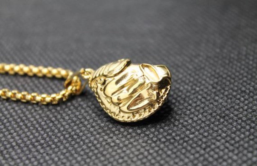 Catchers Mitt Pendant - Gold