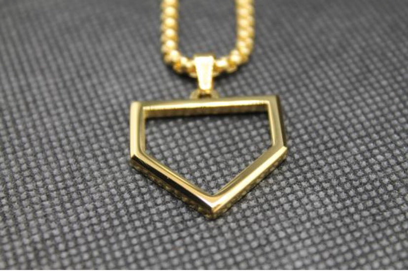 Home Plate Pendant - GOLD