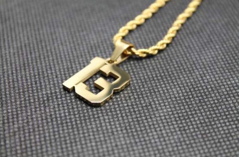 Number Pendant 1-50 GOLD w/Chain