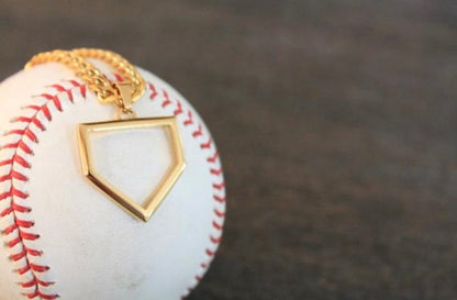 Home Plate Pendant - GOLD