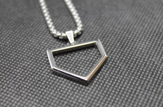 Home Plate Pendant - SILVER