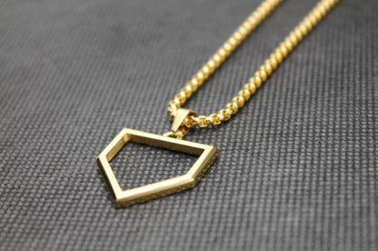 Home Plate Pendant - GOLD