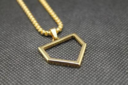 Home Plate Pendant - GOLD